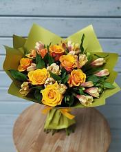 Букет цветов из:  Альстромерии и Розы в Ильинское