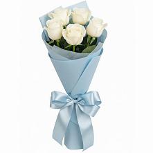 Букет 5 Белых роз Проуд в Ильинское