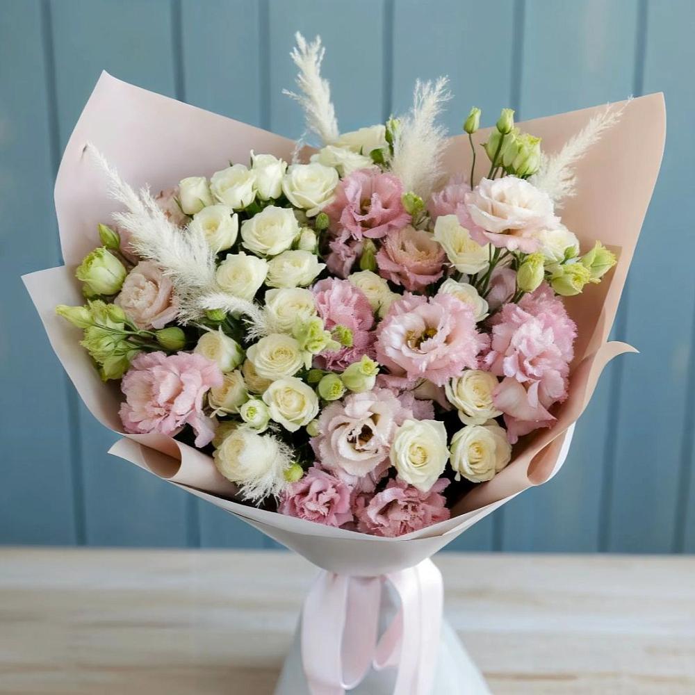 Букет цветов из: Альстромерии и Розы в Ильинское