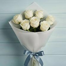 Букет 7 Белых роз Эдлесс Лав в Ильинское