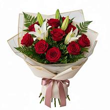 Букет цветов из:  Лилии и Розы в Ильинское