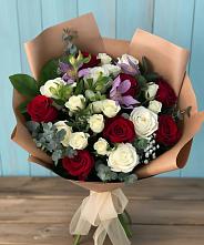Букет цветов из:  Розы и Альстромерии #REPLACE_PRED# Ильинское