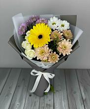 Букет цветов из:  Розы, Герберы и Хризантемы #REPLACE_PRED# Ильинское