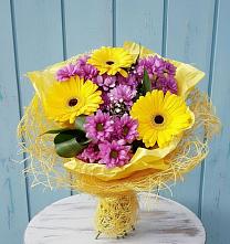 Букет цветов из:  Хризантемы и Герберы в Ильинское