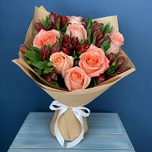 Букет цветов из:  Розы и Альстромерии в Ильинское
