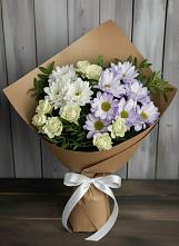 Букет цветов из:  Хризантемы и Розы в Ильинское