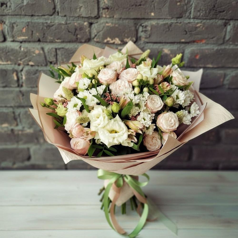 Букет цветов из: Альстромерии, Розы и Хризантемы в Ильинское