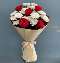 Букет цветов из:  Розы и Хризантемы в Ильинское
