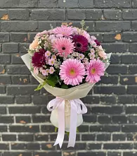 Букет цветов из:  Герберы и Хризантемы в Ильинское