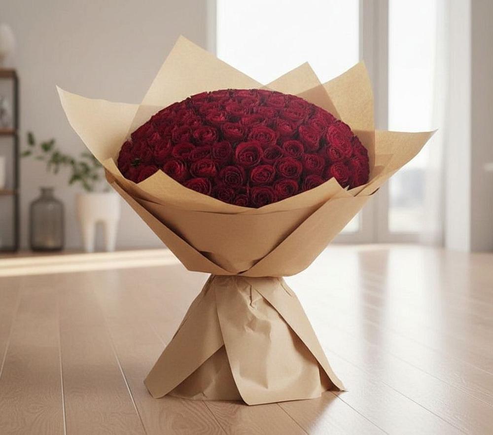Букет 101 Красная роза в Ильинское
