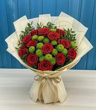 Букет цветов из:  Розы и Хризантемы в Ильинское